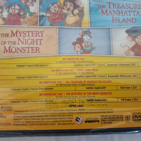 An American Tail: 4 Movie Complete Collection (DVD - Picture 3 of 4
